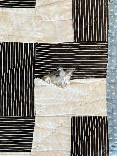 画像3: ヴィンテージ パッチワーク キルト ハンドメイド 188cm x 152cm USA製 (VINTAGE)