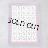 ヴィンテージ パッチワーク キルト ハンドメイド 203cm x 158cm USA製 (VINTAGE)