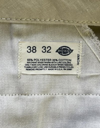 画像4: 80'S DICKIES 874 チビタグ ワークパンツ グレー W38L32 TALONジップ USA製 (VINTAGE)