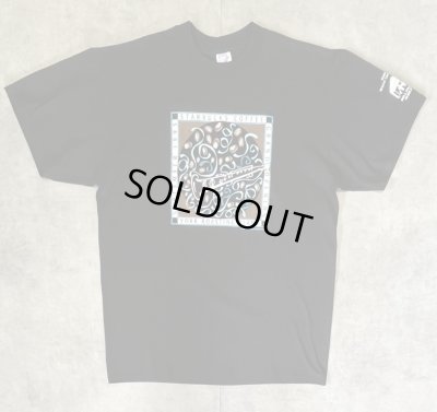 画像1: 90'S STARBUCKS COFFEE 両面＆左袖プリント 半袖 Tシャツ ブラック USA製 (DEADSTOCK)