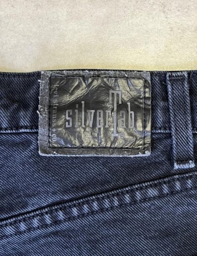 画像4: 90'S LEVIS SILVER TAB "BAGGY" バギーデニム ブラック W38L32 USA製 (VINTAGE)