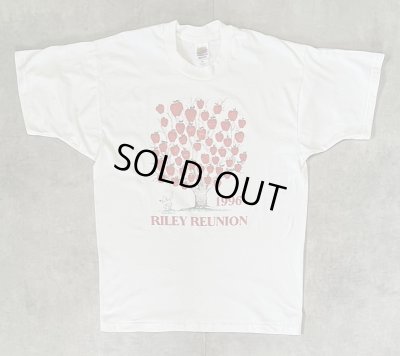 画像1: 90'S RILEY REUNION シングルステッチ 半袖 Tシャツ ホワイト (VINTAGE)