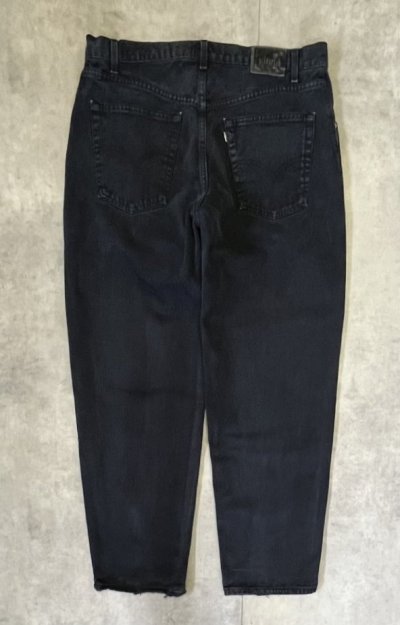 画像3: 90'S LEVIS SILVER TAB "BAGGY" バギーデニム ブラック W38L32 USA製 (VINTAGE)