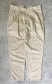 画像1: 90'S RALPH LAUREN "ボックスロゴ" ツープリーツ チノパンツ ベージュ USA製 (VINTAGE) (1)