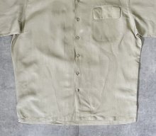 他の写真3: 90'S RALPH LAUREN レーヨン/リネン 片側フラップ付きポケット 半袖 オープンカラーシャツ ライトカーキ (VINTAGE)