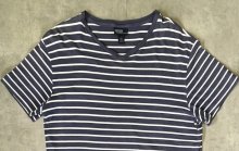 他の写真1: 90'S RALPH LAUREN シングルステッチ 裾ロゴ 半袖 Tシャツ ボーダー柄 (VINTAGE)