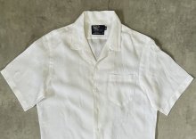 他の写真1: 80'S RALPH LAUREN リネン 半袖 オープンカラーシャツ ホワイト USA製 (VINTAGE)