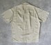 画像3: 90'S RALPH LAUREN レーヨン/リネン 片側フラップ付きポケット 半袖 オープンカラーシャツ ライトカーキ (VINTAGE) (3)