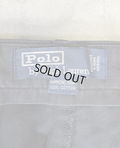 画像2: 90'S RALPH LAUREN "HAMMOND PANT" ツープリーツ チノパンツ ブラック (VINTAGE)