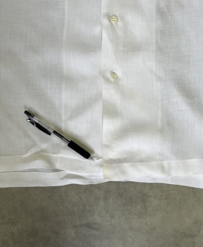 画像4: 80'S RALPH LAUREN リネン 半袖 オープンカラーシャツ ホワイト USA製 (VINTAGE)