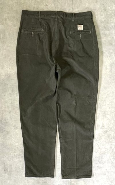 画像4: 90'S RALPH LAUREN "ボックスロゴ" ツープリーツ チノパンツ ダークオリーブ USA製 (VINTAGE)
