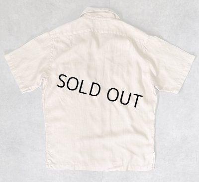 画像3: 90'S RALPH LAUREN リネン フラップ付きポケット 半袖 オープンカラーシャツ ベージュ (VINTAGE)