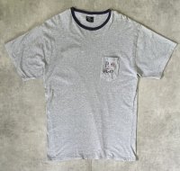 90'S RALPH LAUREN "RL-67" シングルステッチ 半袖 ポケットTシャツ グレー USA製 (VINTAGE)