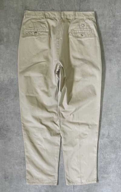 画像4: 90'S RALPH LAUREN "ボックスロゴ" ツープリーツ チノパンツ ベージュ USA製 (VINTAGE)