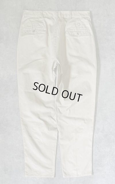 画像4: 90'S RALPH LAUREN "ボックスロゴ" ツープリーツ チノパンツ ベージュ USA製 (VINTAGE)
