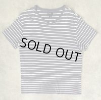 90'S RALPH LAUREN シングルステッチ 裾ロゴ 半袖 Tシャツ ボーダー柄 (VINTAGE)
