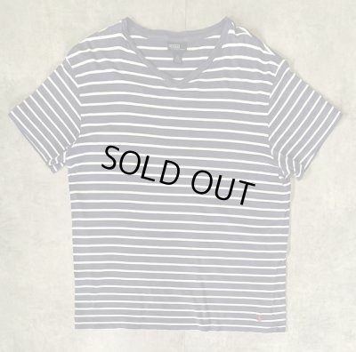 画像1: 90'S RALPH LAUREN シングルステッチ 裾ロゴ 半袖 Tシャツ ボーダー柄 (VINTAGE)