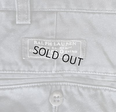 画像4: 90'S RALPH LAUREN "ANDREW PANT" ツープリーツ チノパンツ ブラック (VINTAGE)