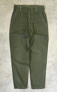 70'S アメリカ軍 US ARMY "OG107" コットンサテン ベイカーパンツ ミリタリーグリーン W32L31 (VINTAGE)