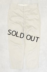 60'S アメリカ軍 US ARMY コットン100% チノパンツ W34L31 SCOVILLアルミジップ (VINTAGE)