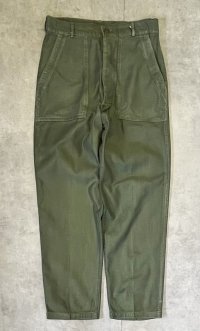 60'S アメリカ軍 US ARMY "OG107" コットンサテン ベイカーパンツ ミリタリーグリーン W34L33 (VINTAGE)