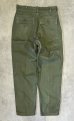 画像5: 60'S アメリカ軍 US ARMY "OG107" コットンサテン ベイカーパンツ ミリタリーグリーン W34L33 (VINTAGE) (5)