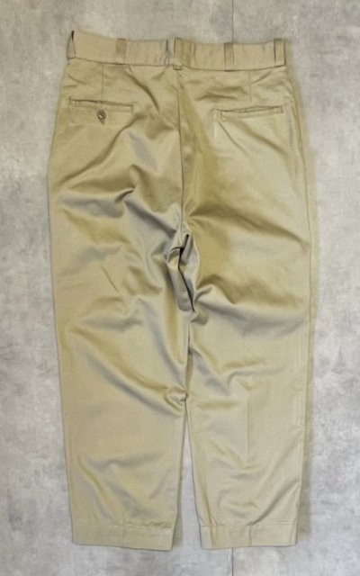 画像4: 60'S アメリカ軍 US ARMY コットン100% チノパンツ W34L31 SCOVILLアルミジップ (VINTAGE)