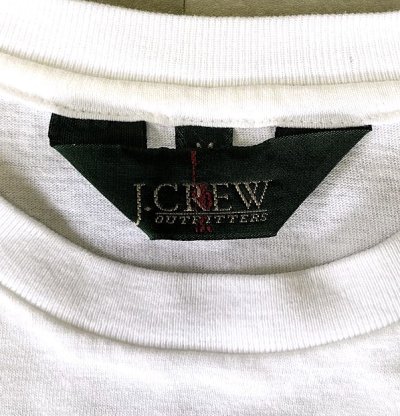 画像2: 80'S J.CREW 旧タグ シングルステッチ ポケット付き 半袖 Tシャツ ホワイト USA製 (VINTAGE)