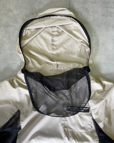 画像2: THE ORIGINAL BUG SHIRT ナイロン/メッシュ アノラック ベージュ/ブラック カナダ製 (VINTAGE)