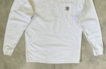 他の写真3: 90'S CARHARTT ポケット付き 長袖 Tシャツ アッシュグレー (VINTAGE)