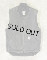 CARHARTT 裏地キルティング ダックベスト フェードブラック (VINTAGE)