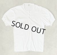 RACE BRAND 袖リブ付き シングルステッチ ヘンリーネック Tシャツ ホワイト (VINTAGE)