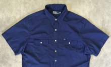 他の写真1: 90'S RALPH LAUREN ポプリン 半袖 シャツ ネイビー (VINTAGE)