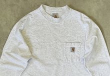他の写真1: 90'S CARHARTT ポケット付き 長袖 Tシャツ アッシュグレー (VINTAGE)