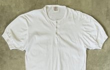 他の写真1: RACE BRAND 袖リブ付き シングルステッチ ヘンリーネック Tシャツ ホワイト (VINTAGE)