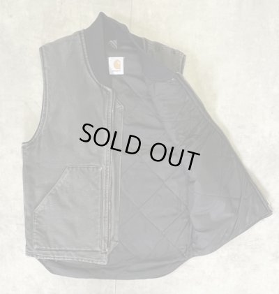 画像3: CARHARTT 裏地キルティング ダックベスト フェードブラック (VINTAGE)