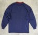 画像4: 00'S JOCKEY クロスネック ポケット付き 長袖 Tシャツ ネイビー/ワインレッド (VINTAGE) (4)