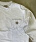 画像3: 90'S CARHARTT ポケット付き 長袖 Tシャツ アッシュグレー (VINTAGE) (3)