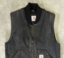 他の写真1: CARHARTT 裏地キルティング ダックベスト フェードブラック (VINTAGE)