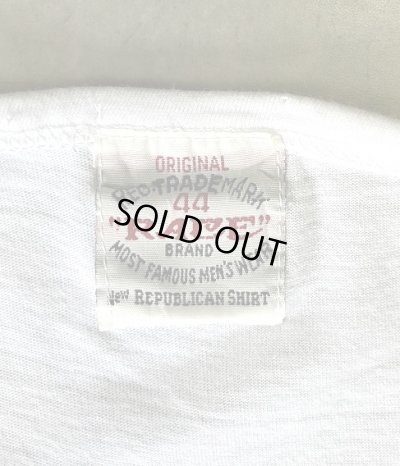 画像2: RACE BRAND 袖リブ付き シングルステッチ ヘンリーネック Tシャツ ホワイト (VINTAGE)