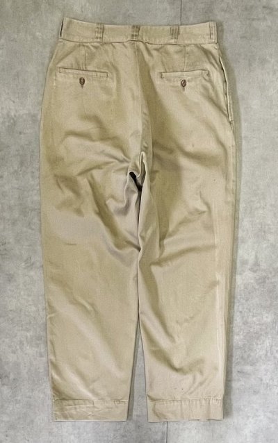 画像3: 50'S アメリカ軍 US ARMY "MIL-T-2064C" ボタンフライ チノパンツ ベージュ (VINTAGE)