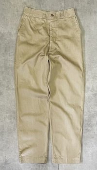 50'S アメリカ軍 US ARMY "MIL-T-2064B" ボタンフライ チノパンツ ベージュ (VINTAGE)