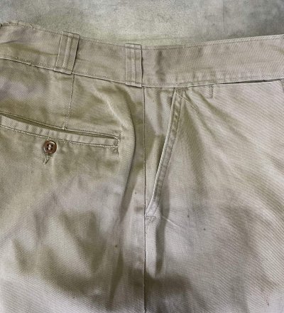 画像3: 50'S アメリカ軍 US ARMY "MIL-T-2064B" ボタンフライ チノパンツ ベージュ (VINTAGE)