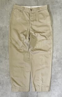 50'S アメリカ軍 US ARMY "MIL-T-2064C" ボタンフライ チノパンツ ベージュ (VINTAGE)