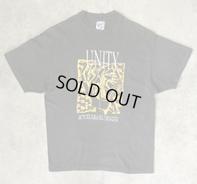 画像1: 90'S UNITY シングルステッチ 両面プリント 半袖 Tシャツ ブラック USA製 (VINTAGE)