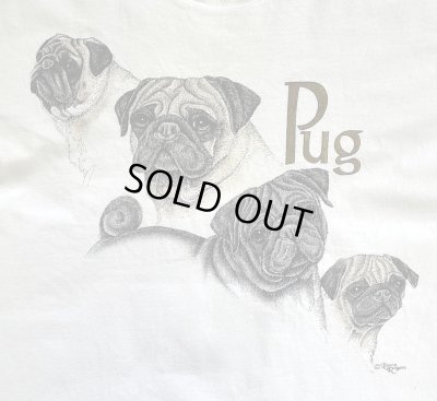 画像2: 90'S LAURA ROGERS "PUG" 半袖 Tシャツ ホワイト (VINTAGE)