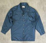 60'S McGREGOR "WONDER-FUL-FIT" オープンカラーシャツ ダークブルー USA製 (VINTAGE)