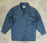 60'S McGREGOR "WONDER-FUL-FIT" オープンカラーシャツ ダークブルー USA製 (VINTAGE)