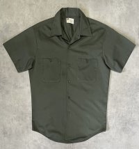 70'S SEARS "PERMA-PREST" 半袖 ワークシャツ オリーブ (VINTAGE)