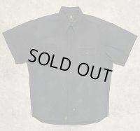 90'S RRL 三ツ星タグ ポプリン 半袖 ワークシャツ ブラック (VINTAGE)